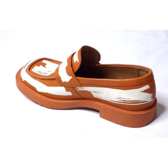 🆕CAMPERLAB 198 Loafer Shoes Brown White Leather 11 - Picture 11 of 12
